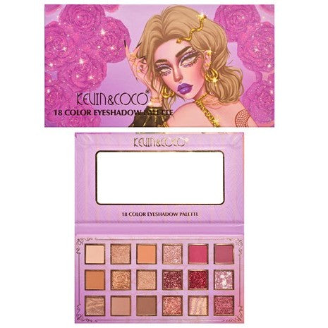 Paleta de farduri Kevin&Coco 18 culori nuante captivante design compact