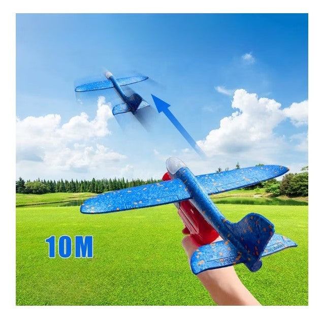 Pistol cu Lansator de Avion din Polistiren+Plastic