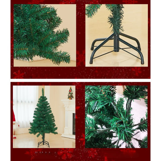 Brad de Craciun artificial cu suport, 120 cm, 240 ramuri/varfuri, interior/exterior, verde