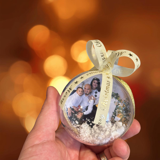 Glob Personalizat cu Poza - Amintire de Craciun 8CM