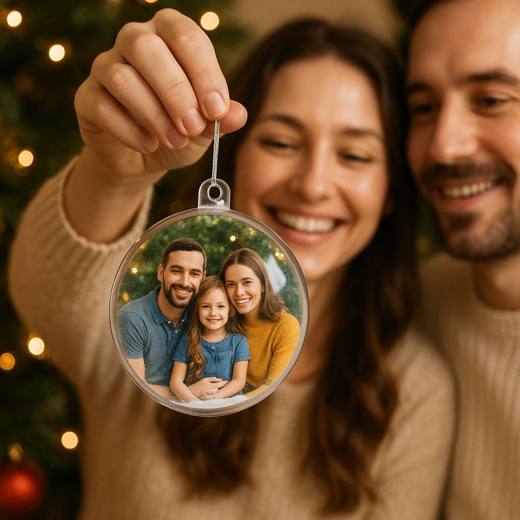 Glob Personalizat cu Poza - Amintire de Craciun 12CM