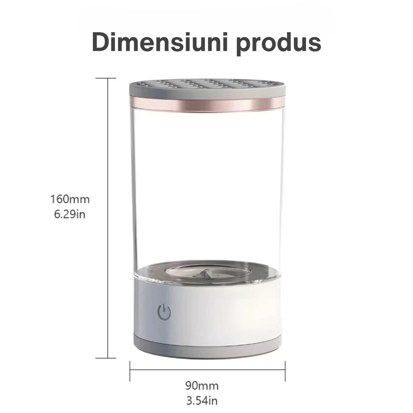 Dispozitiv Portabil de Curatare a Pensulelor de Machiaj Potrivit pentru Pensule de Diferite Dimensiuni 7000RPM Vibratii Sonice, USB