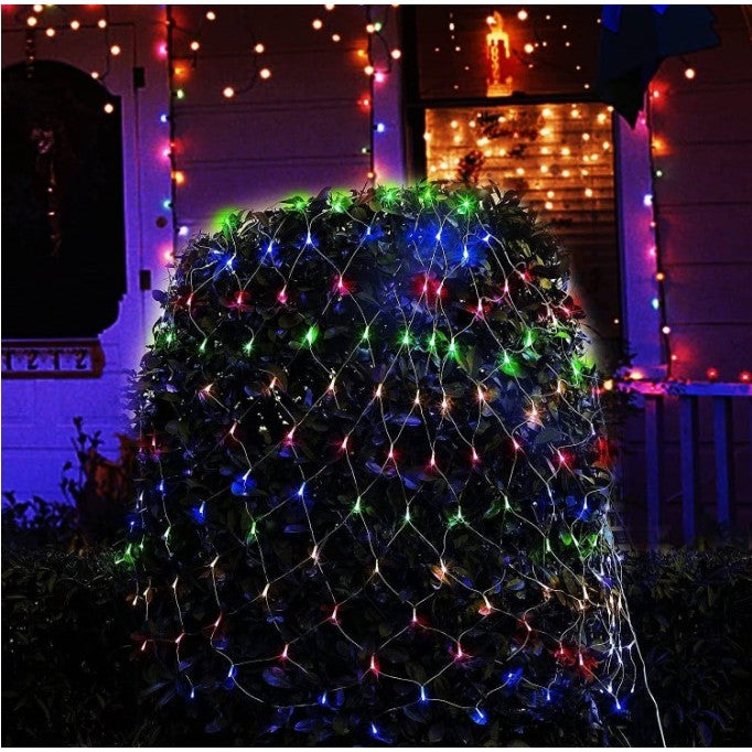 Instalatie Craciun Tip Plasa 2 m x 2 m 160 LED-uri 8 Jocuri de Lumini Interconectabila Fir transparent