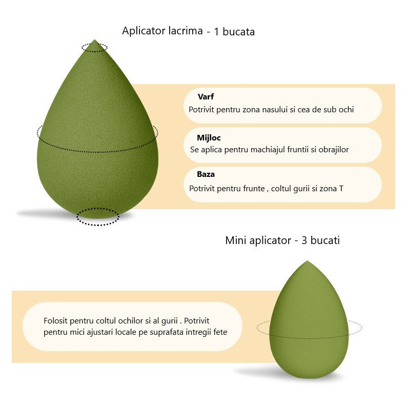 Set 7 Buretei Machiaj Premium