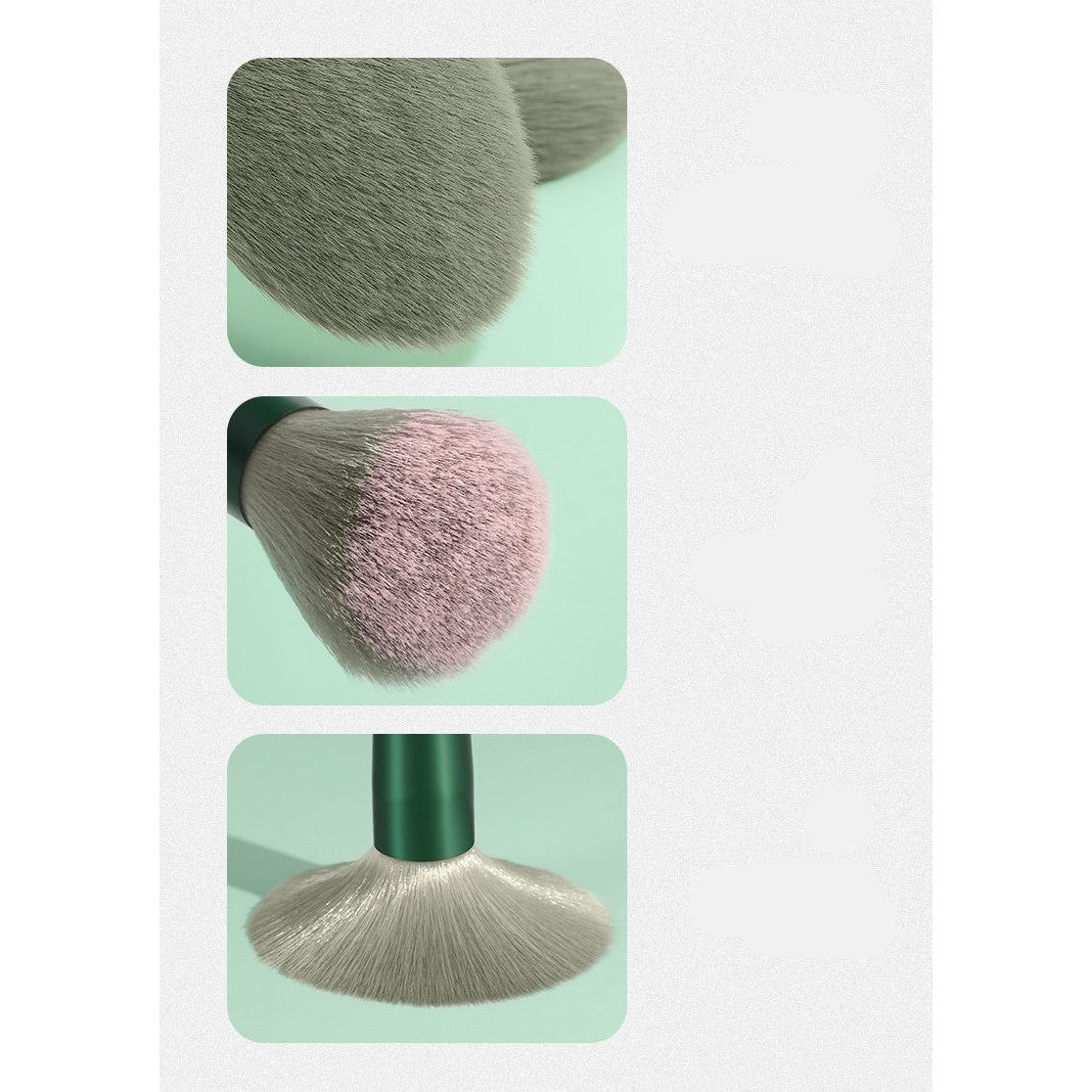 Set 13 pensule pentru machiaj super soft makeup profesional/incepatori verde