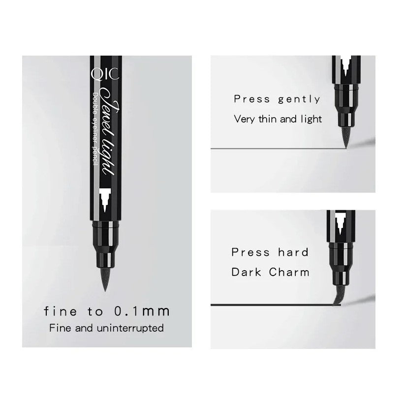 Tus Lichid pentru Ochi 2 Capete Eyeliner si Stampila Inima Pentru Ochi si Corp 50 g Rezistent la Apa Negru
