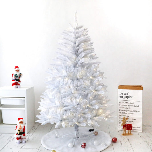 Brad de Craciun artificial cu suport, 120 cm, 240 ramuri/varfuri,  interior/exterior, alb